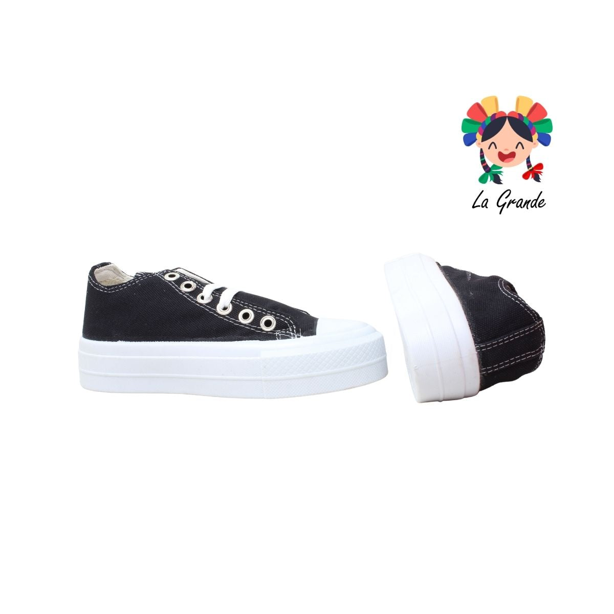28080 CHISTORIN Negro Textil Sint Tenis Casual para Dama