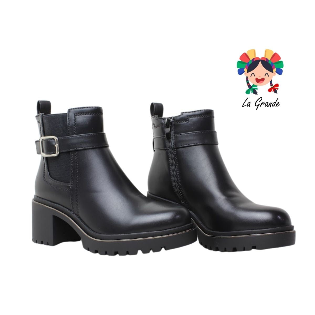 2811 WILDCAT Negro Napa Bota Casual para Dama