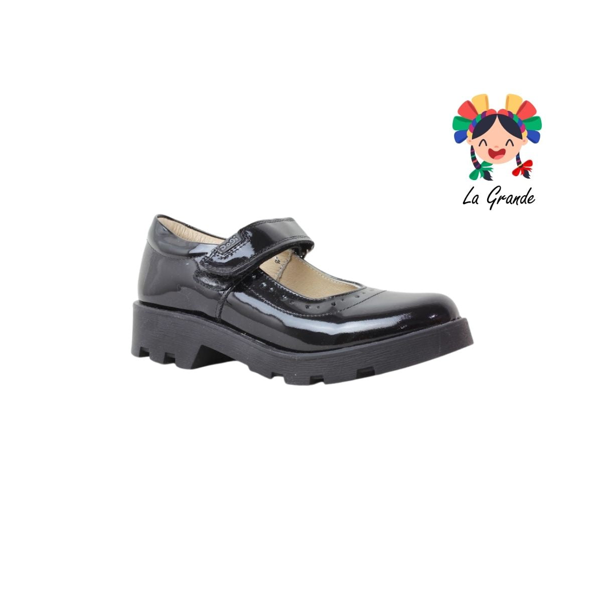 2830 DOGI Negro Charol Zapato Escolar para Dama