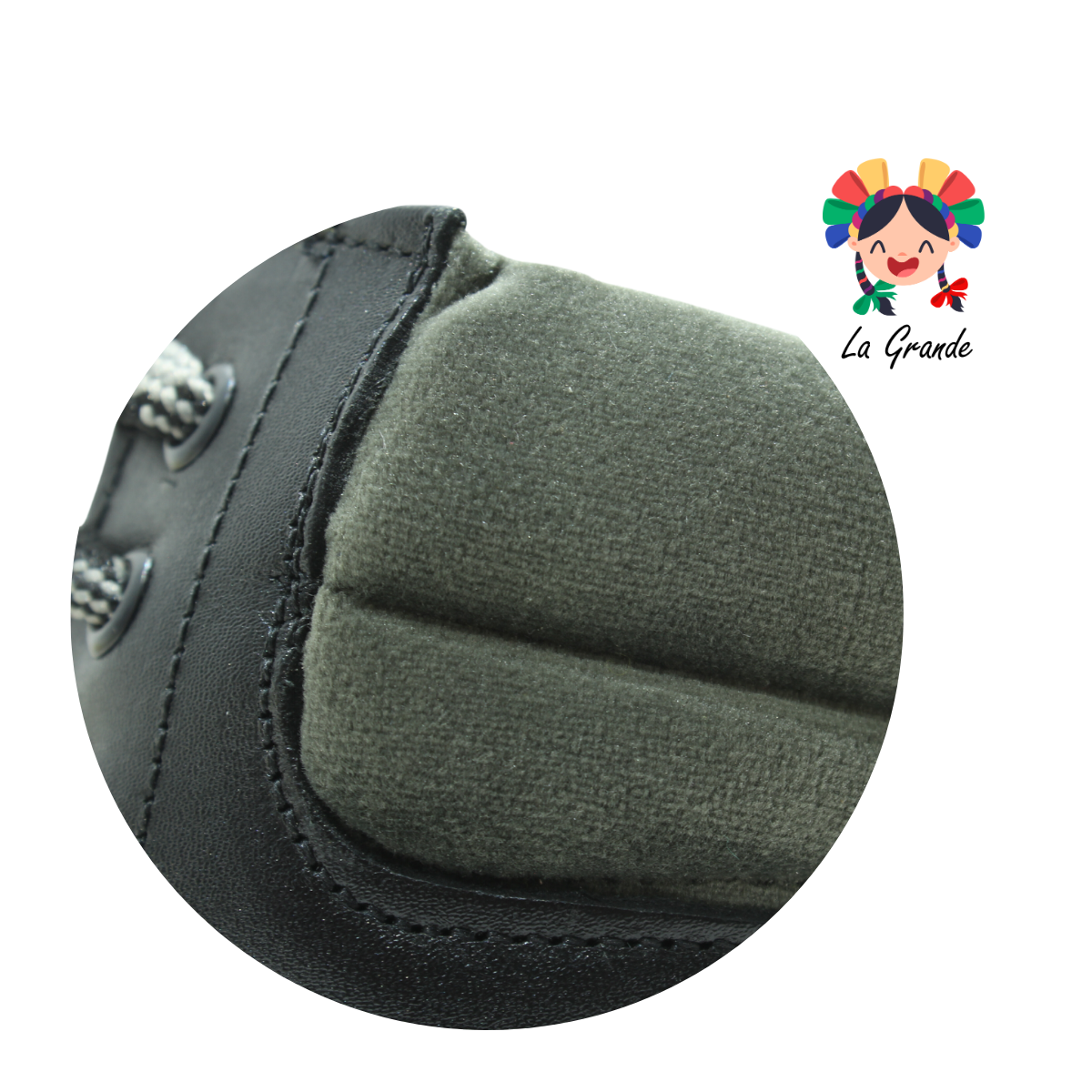 2869 DOGI Negro Bota de Piel para Niña y Dama