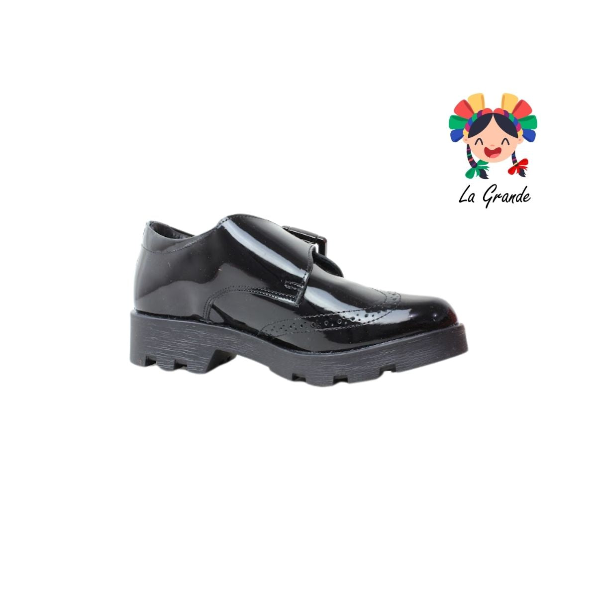 2894 DOGI Negro Charol Zapato Escolar para Dama