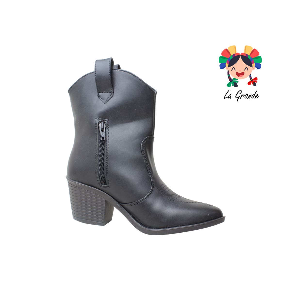 7090 D'COVA Negro Nairobi Bota Vaquera para Dama