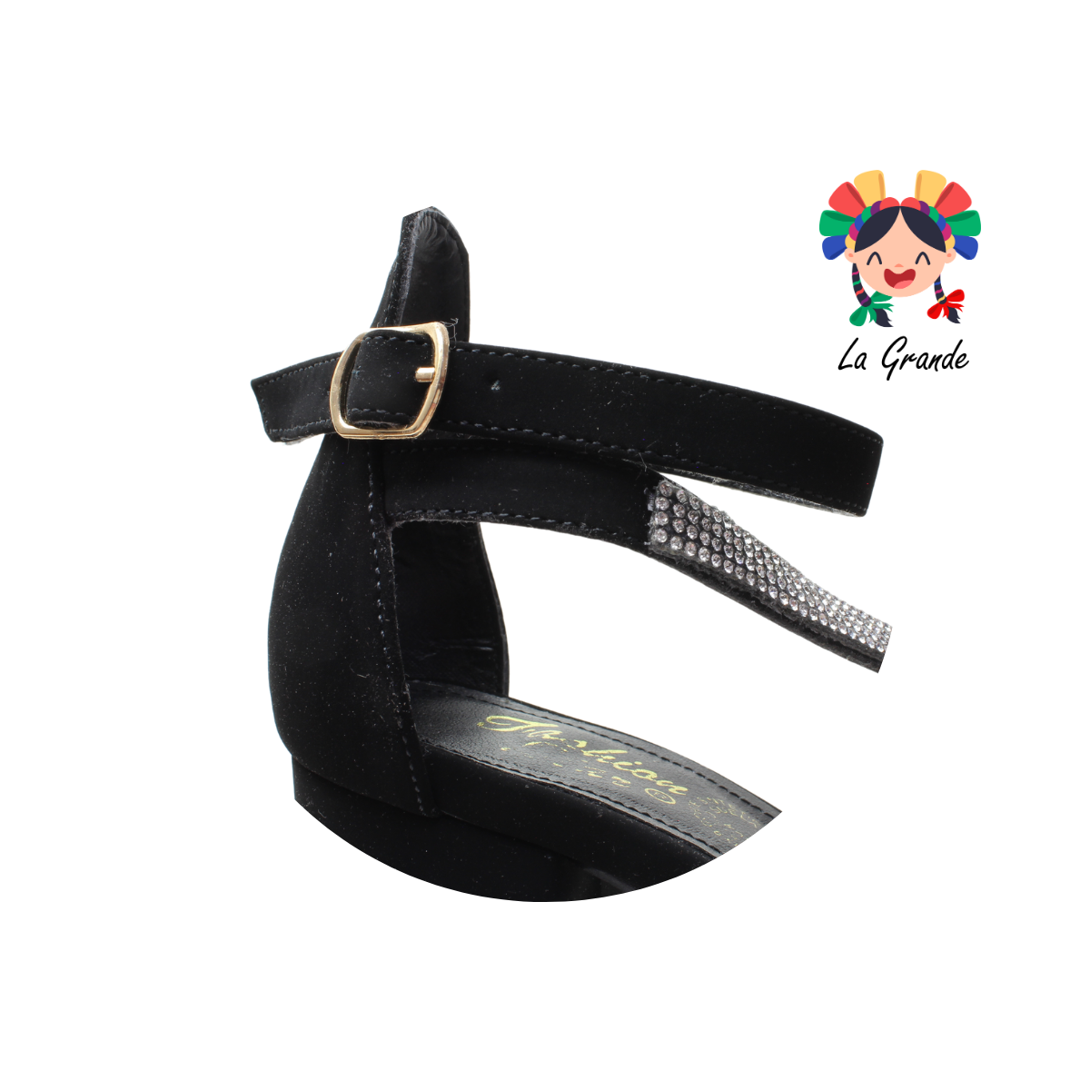 2957 FASHION STAR Negro Nobuck Zapatilla Casual para Dama