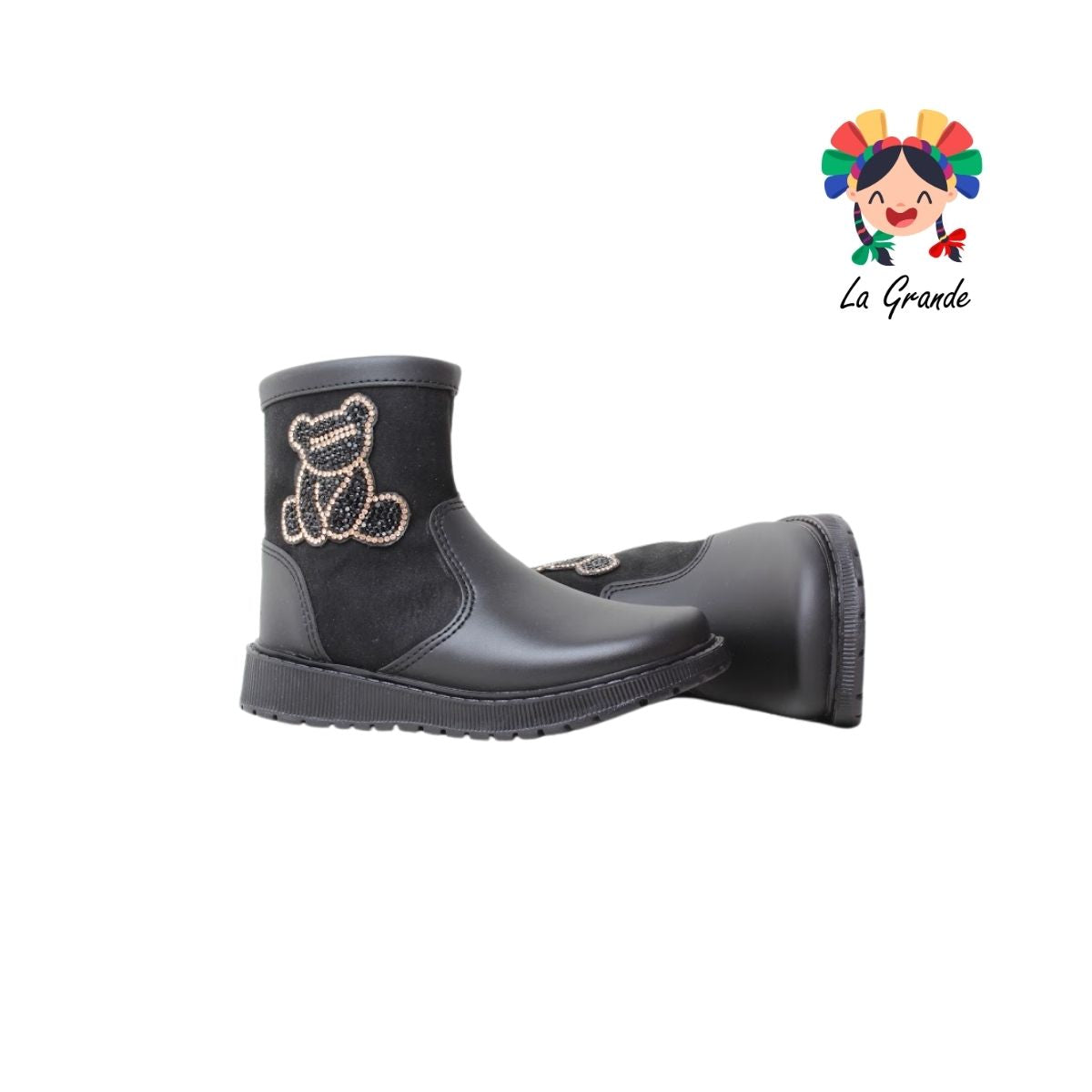 295 LUCHO Negro Oro Dmic Bota Casual para Niña