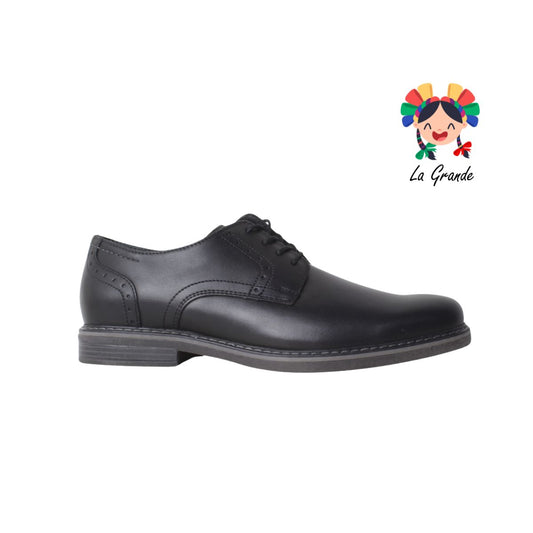 404601 FLEXI Negro Piel Zapato Confort para Caballero