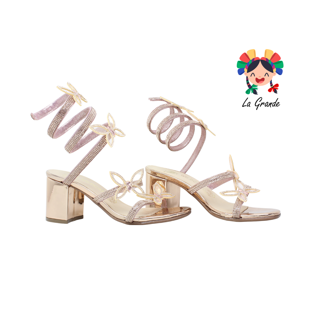 3009 WILDCAT Oro Rosado Sintetico Zapatilla Casual para Dama