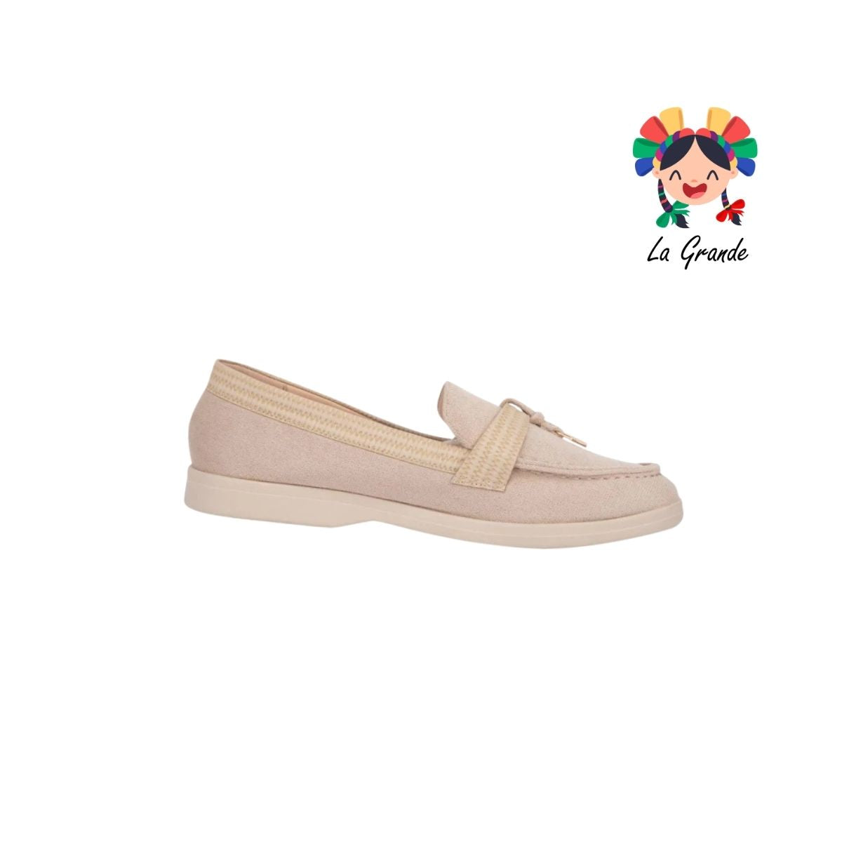 4003 SHOSH Taupe Sint Zapato tipo Mocasín para Dama