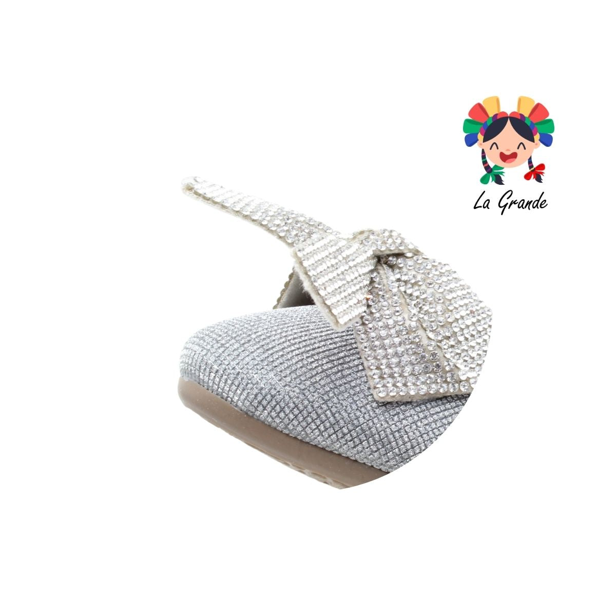 3035 YUL Plata Balerina con Pedrería para Dama