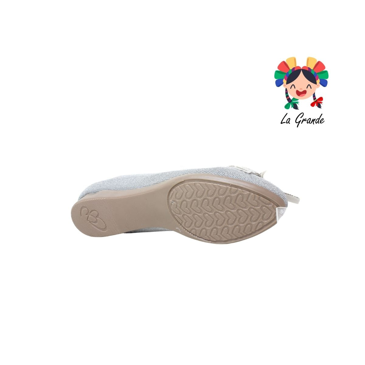 3035 YUL Plata Balerina con Pedrería para Dama