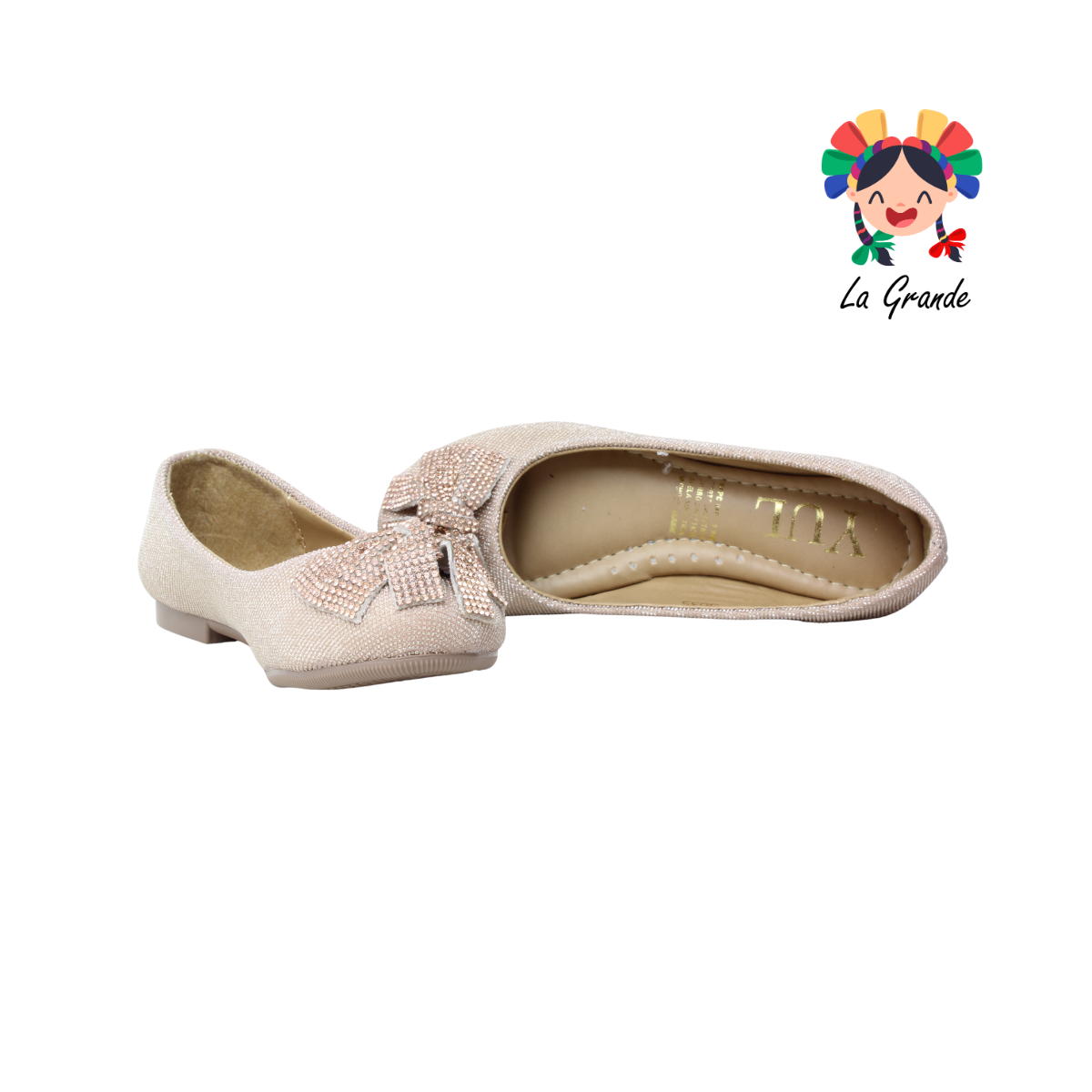 3035 YUL Oro Univ Balerina con Pedrería para Niña