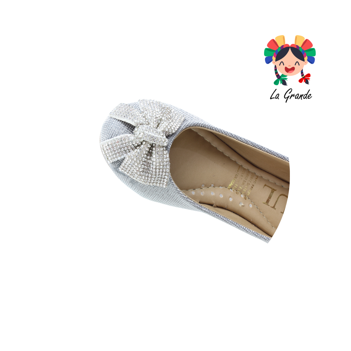 3035 YUL Plata Univ Balerina con Pedrería para Niña
