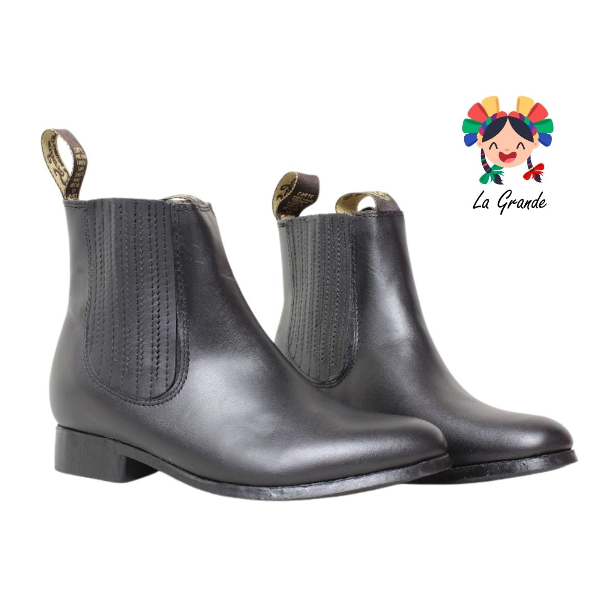 303 COCOYIN Negro Piel Bota Casual para Joven
