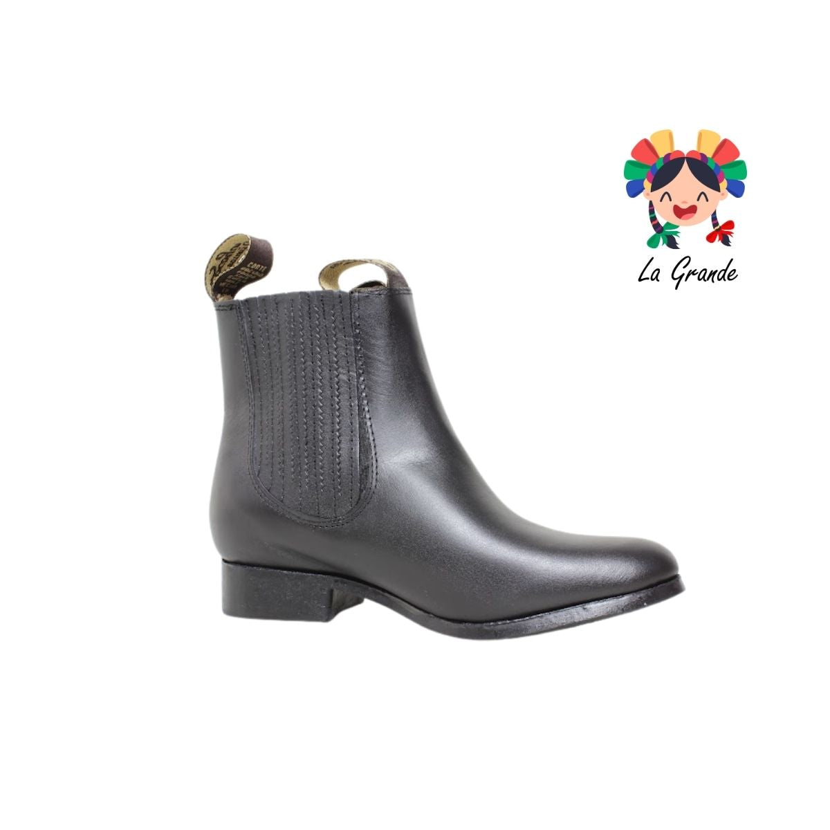 303 COCOYIN Negro Piel Bota Casual para Joven