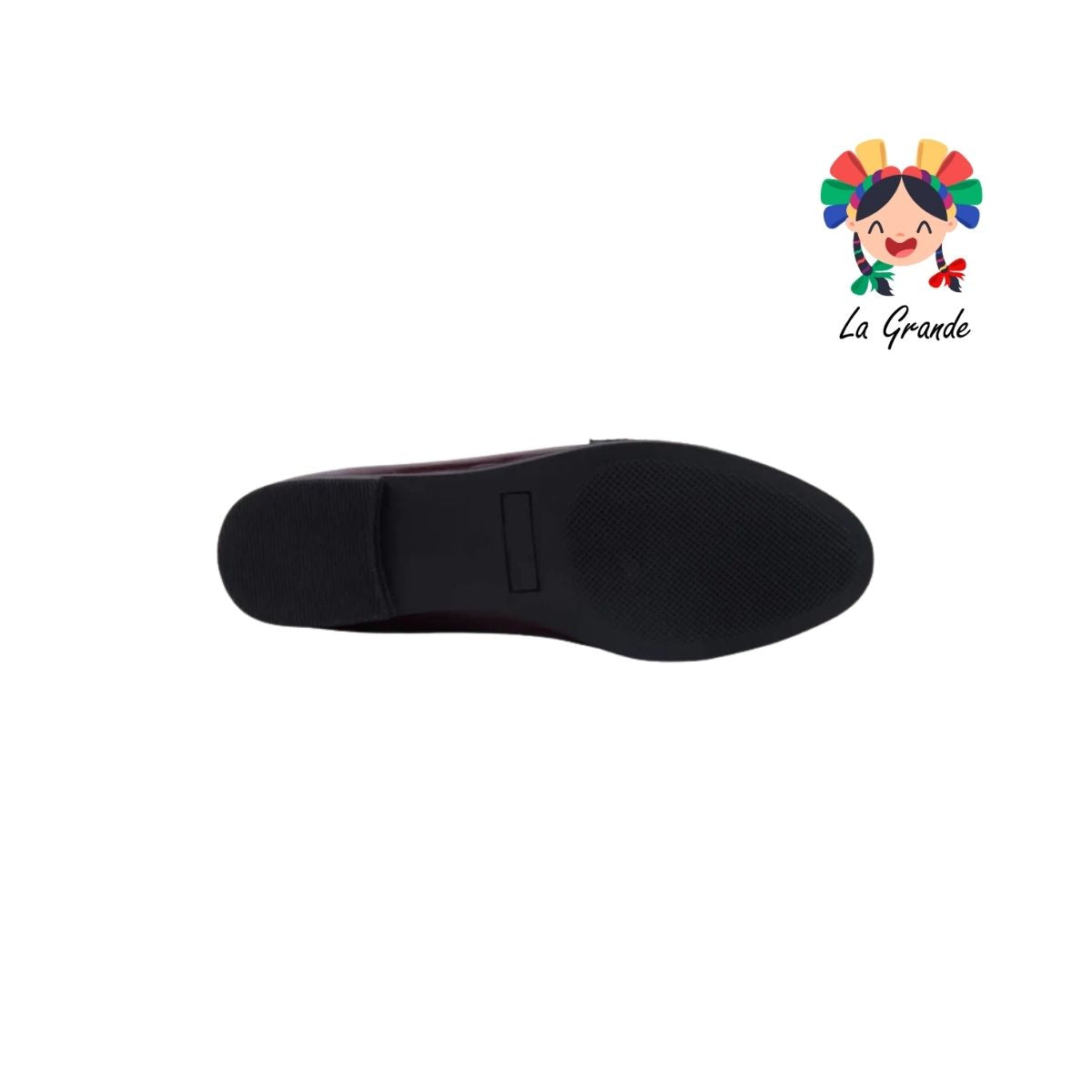 305A PINK Vino Charol Sint Mocasín con Cadena para Dama y Joven