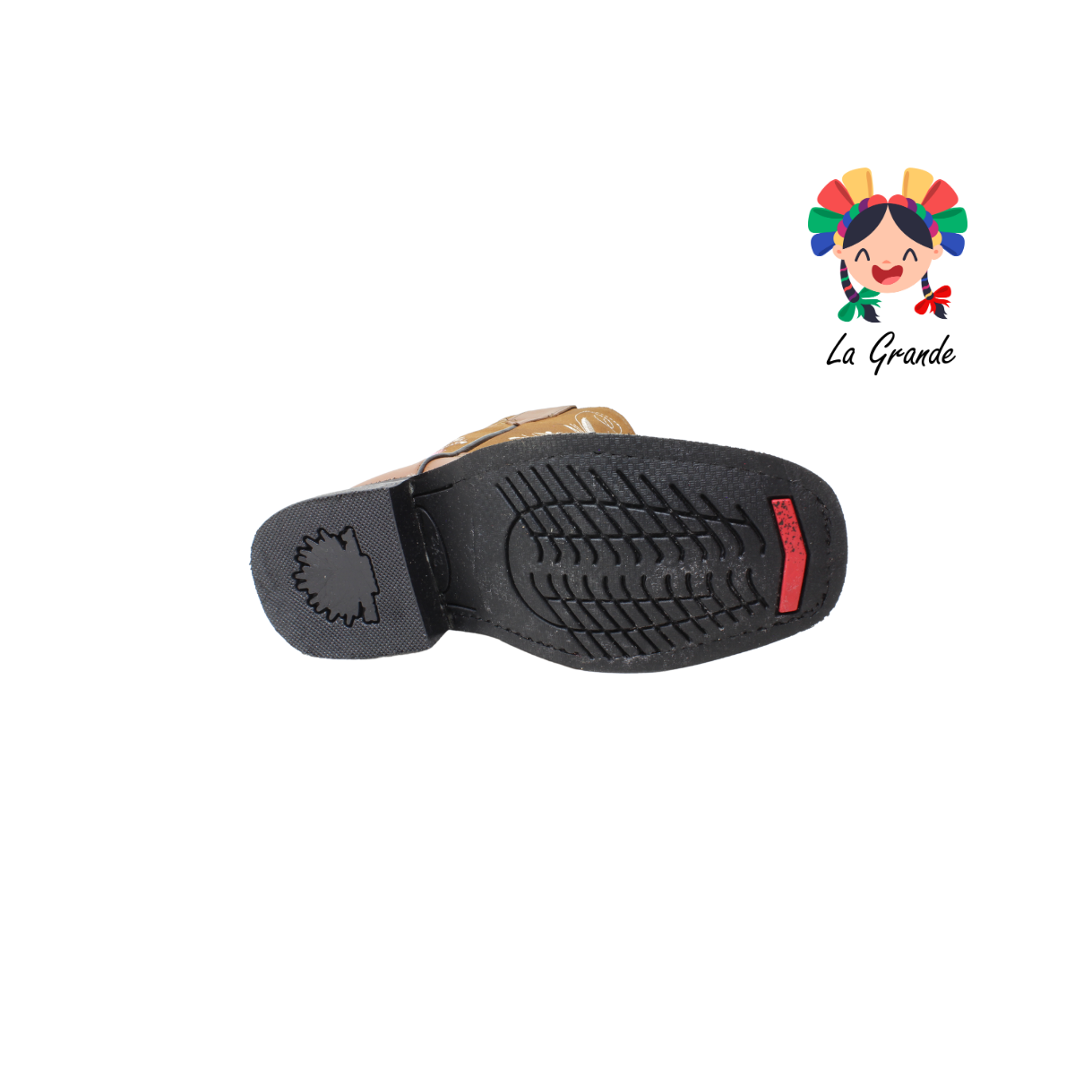 7FLOR RODEO Café Bordado Bota Vaquera para Dama