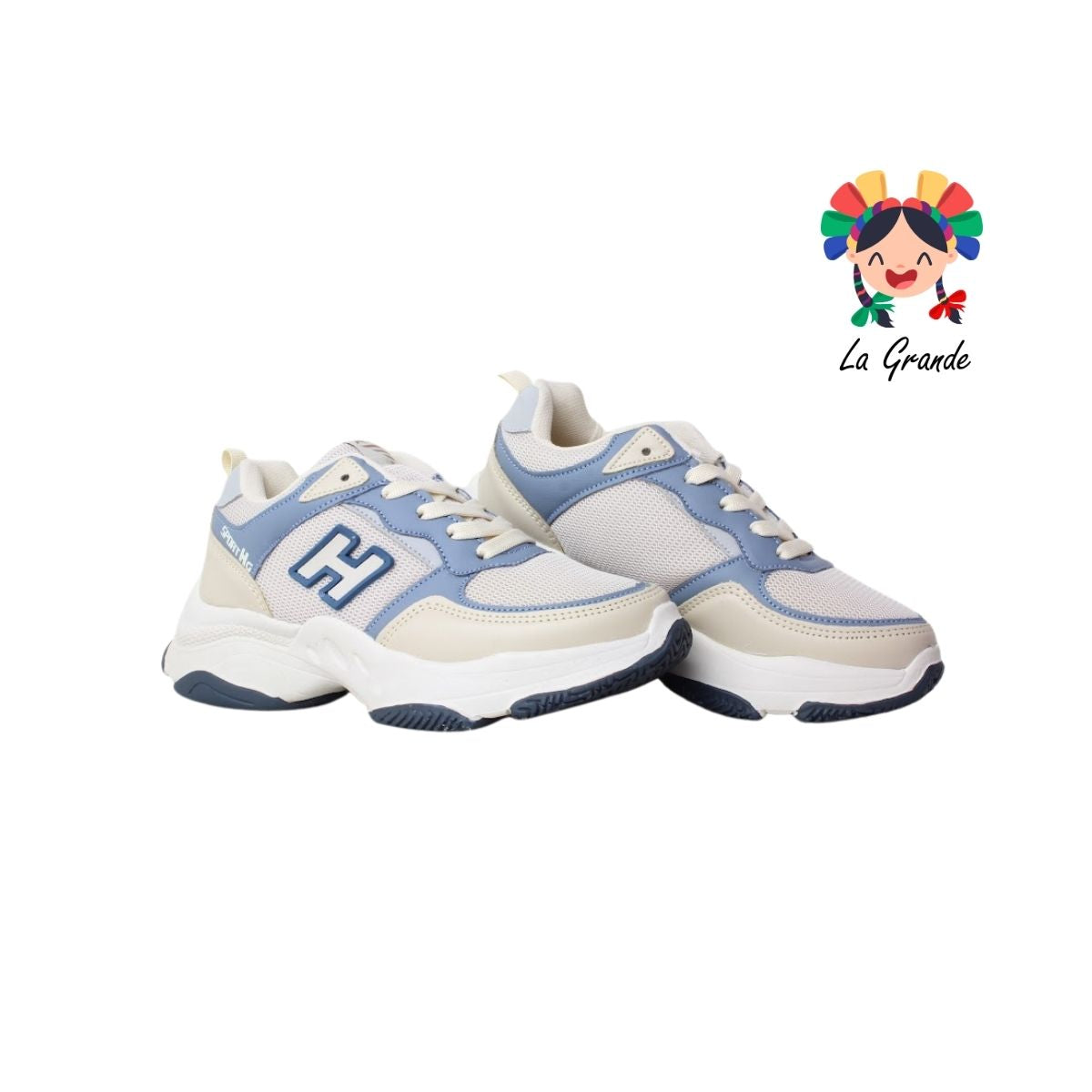307 H-GROSS Beige Denim Tenis Deportivo para Dama