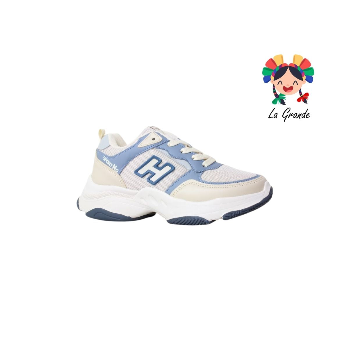 307 H-GROSS Beige Denim Tenis Deportivo para Dama