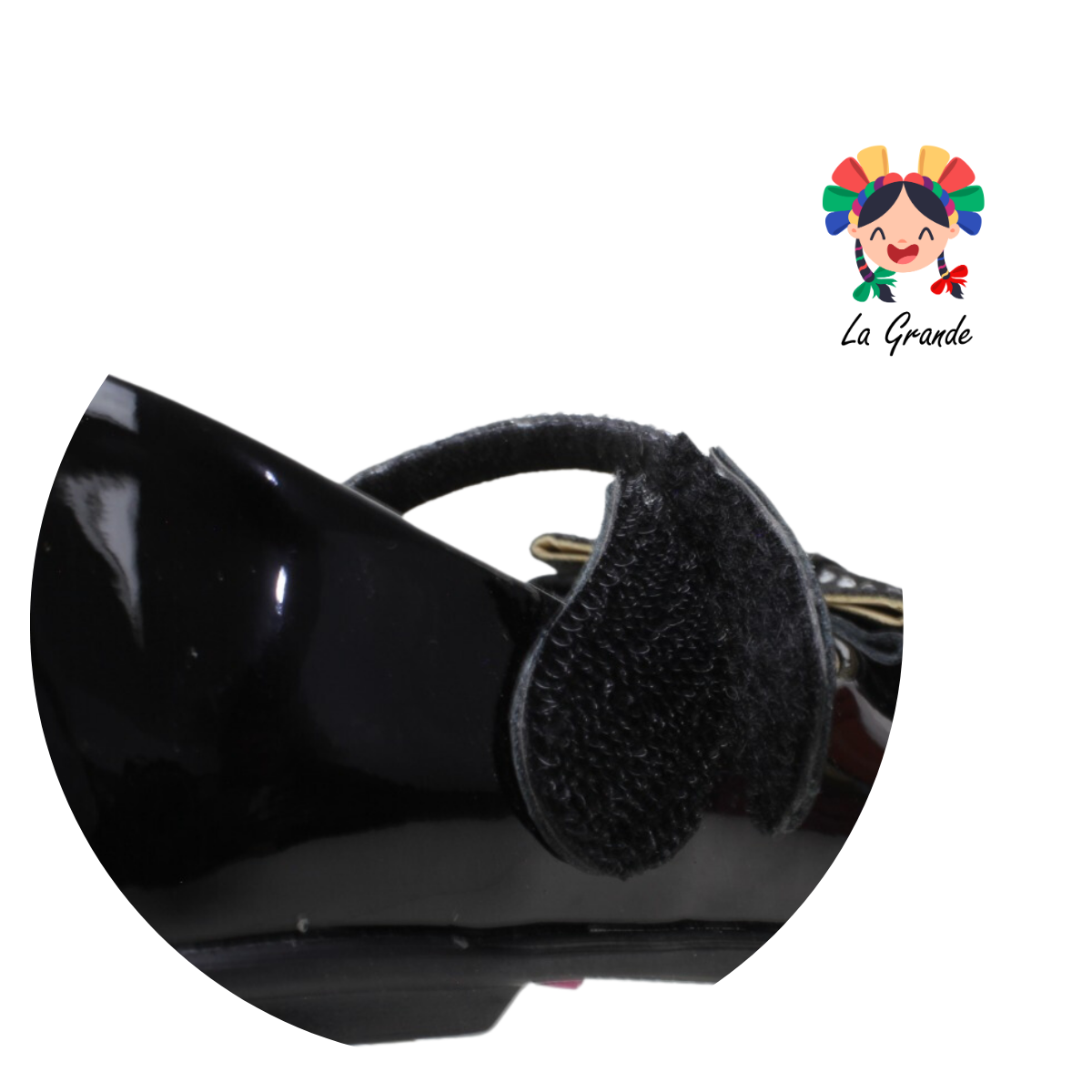 310004 TROPICANA Negro Charol Sint Balerina para Bebé