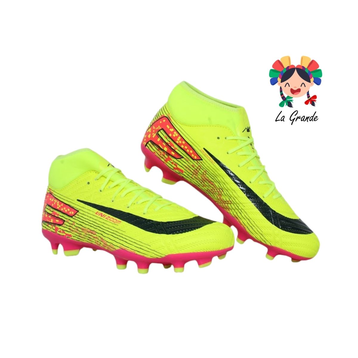 3102T UNION Ngo Neon Fiu Tenis de Fútbol Rápido para Caballero