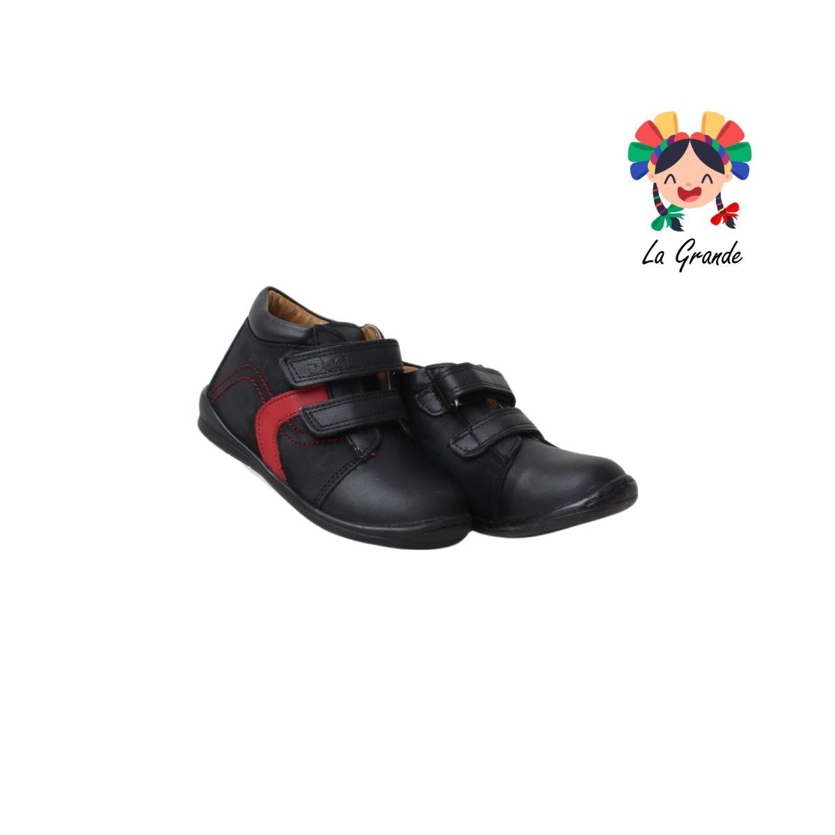 3134 DOGI Negro Piel Zapato Casual para Bebé