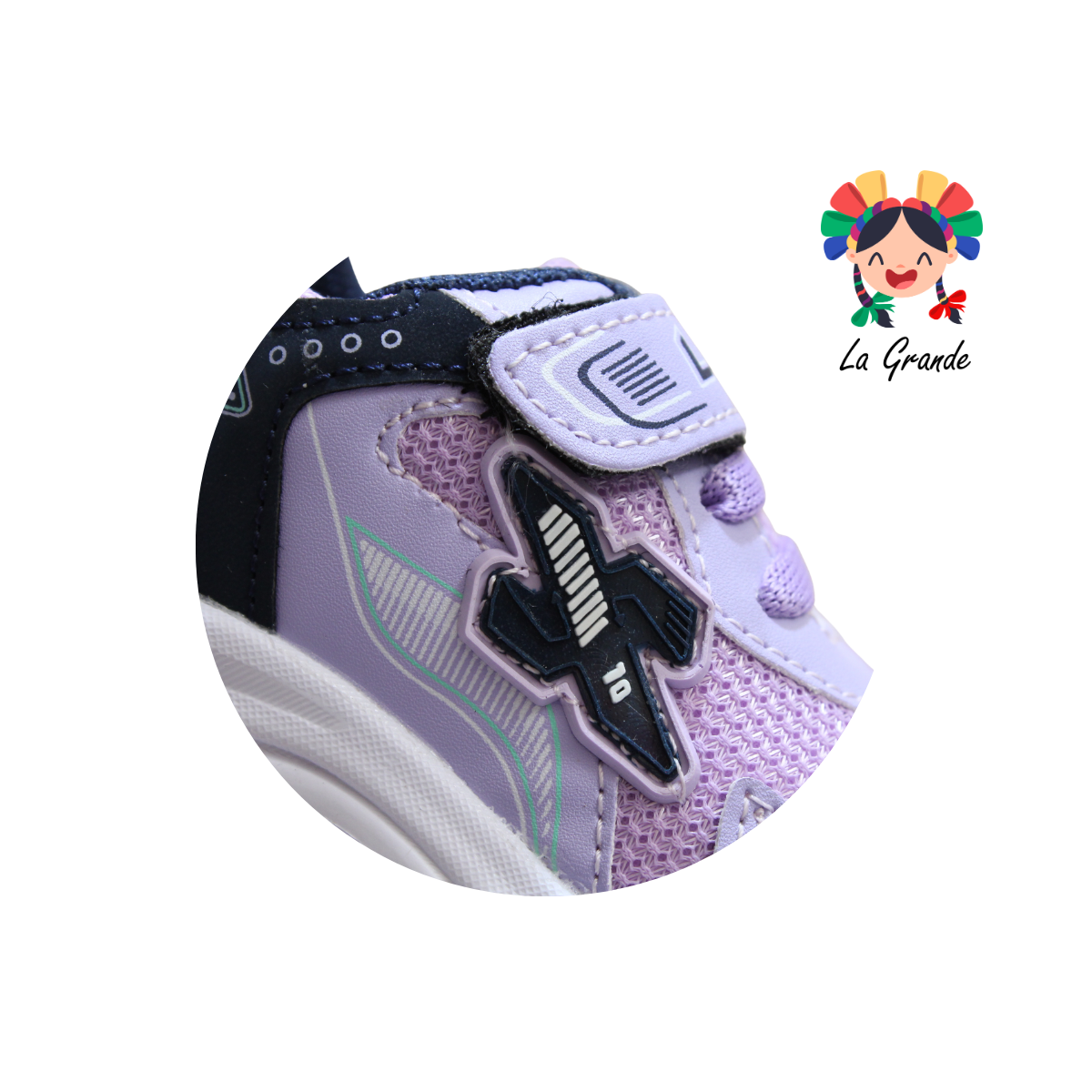 3153 LUX-10 Lila Marino Tenis Casual para Bebé