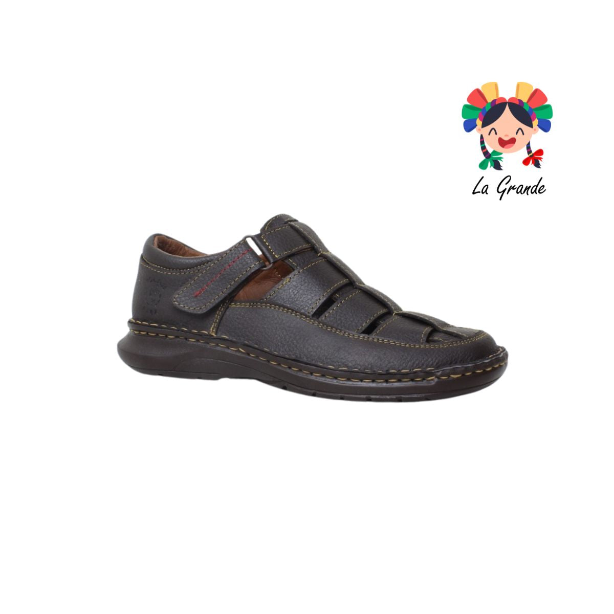 315 POLAR FLEX Negro Flother Piel Huarache Casual para Caballero