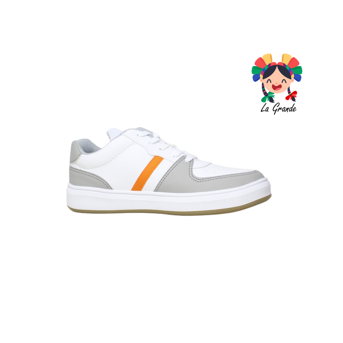3185 ROKINO Blanco Gris Tenis Casual para Joven y Dama