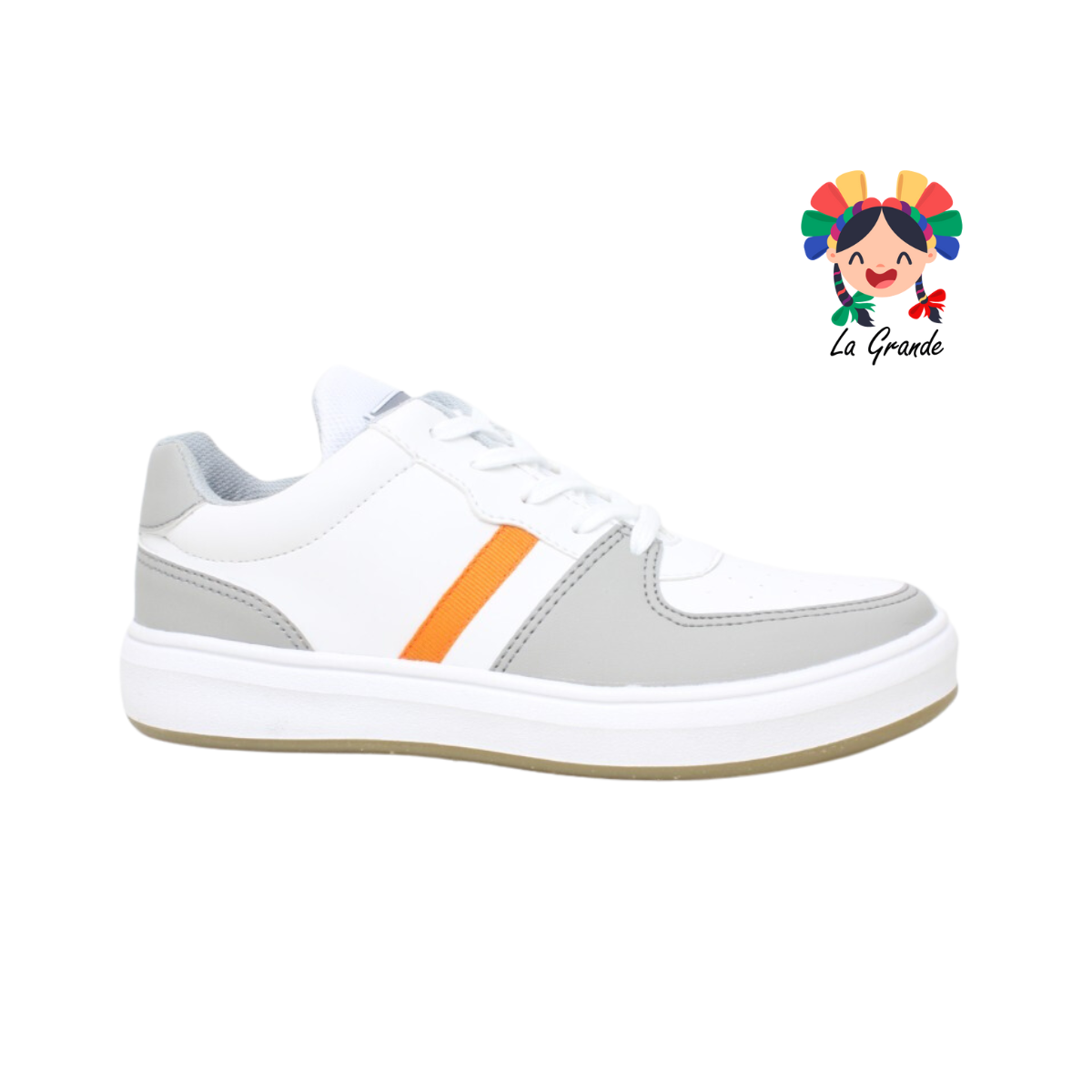 3185 ROKINO Blanco Gris Tenis Casual para Joven y Dama