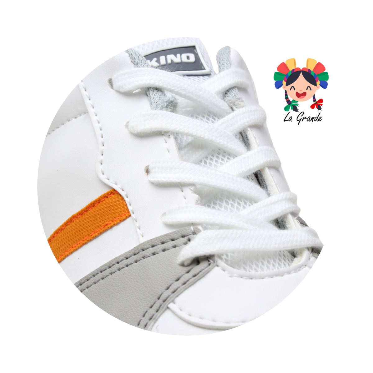 3185 ROKINO Blanco Gris Tenis Casual para Joven y Dama