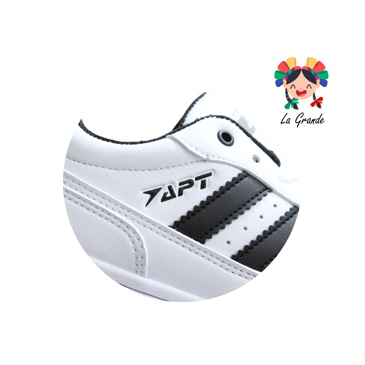 548 APT Blanco Negro Tenis Casual para Dama y Joven