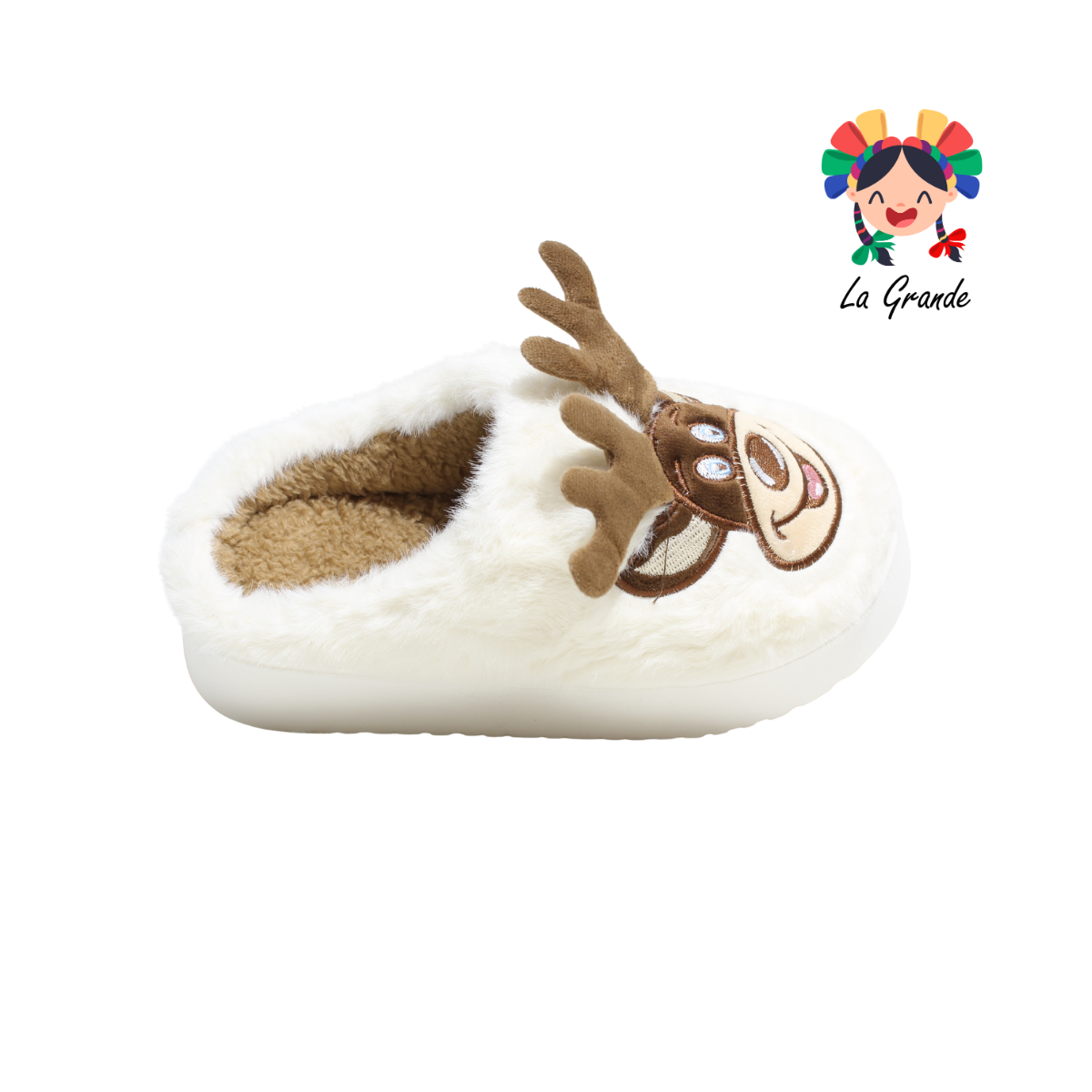 HH-00303 MT Multicolor Reno Pantufla Afelpada para Dama y Joven