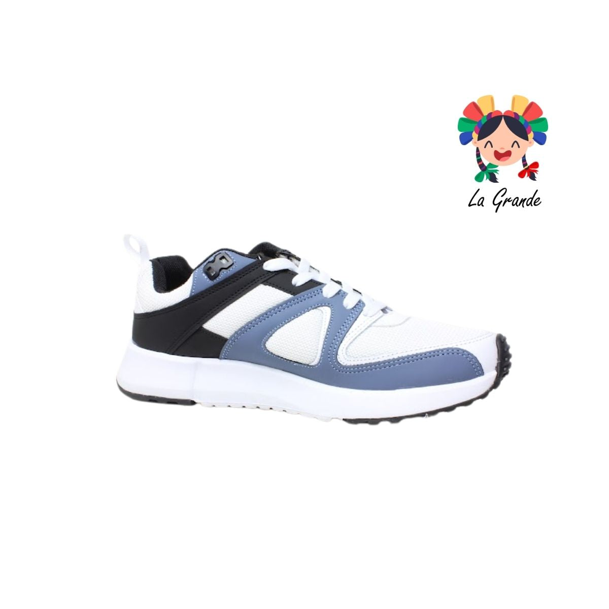 322 H-GROSS Blanco Negro Denim Tenis Deportivo para Caballero