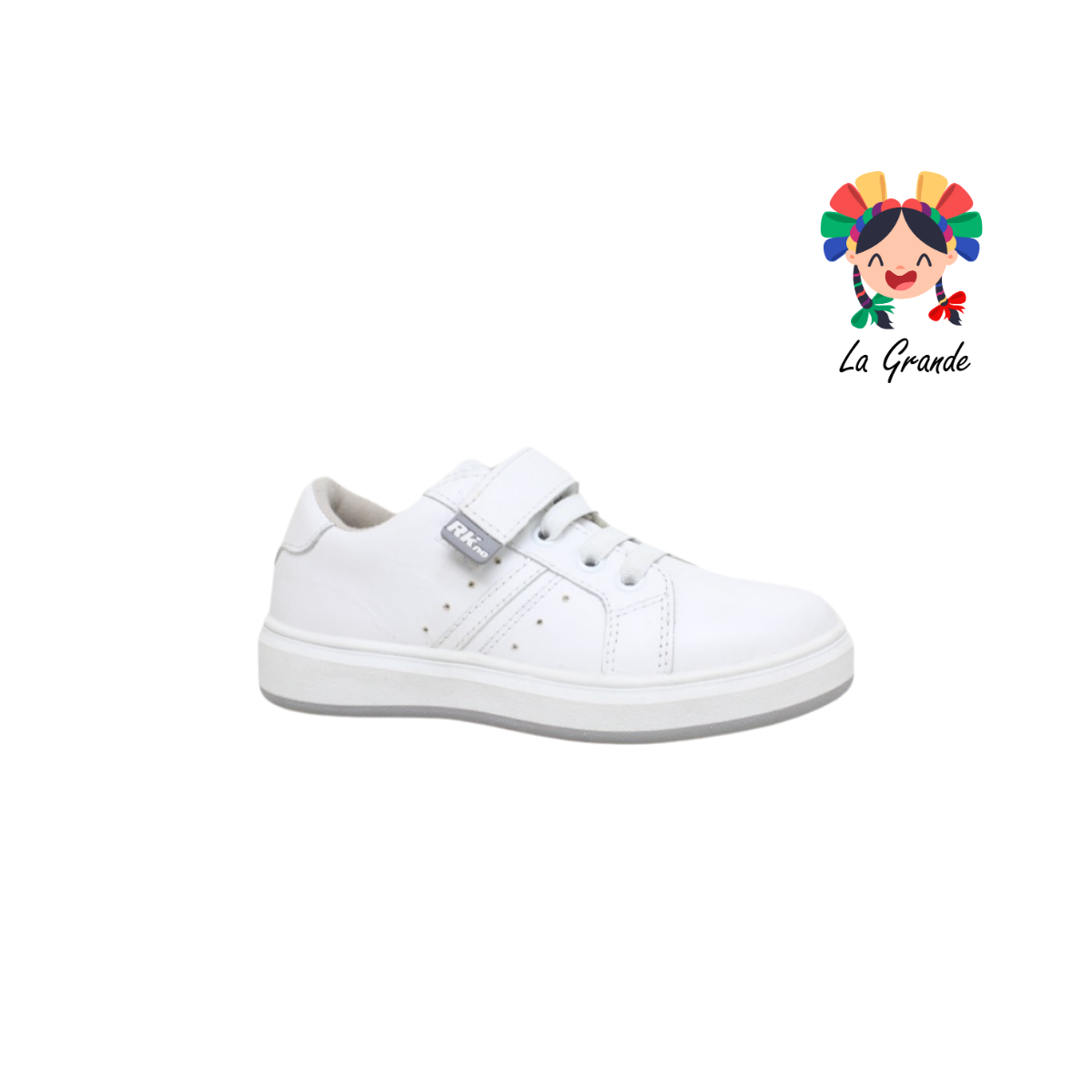 3241 ROKINO Blanco Sint Tenis Escolar para Niña, Niño, Dama y Joven