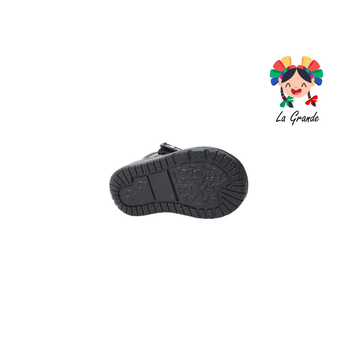 326 WIZZYZ Negro Charol Zapato Casual para Bebé