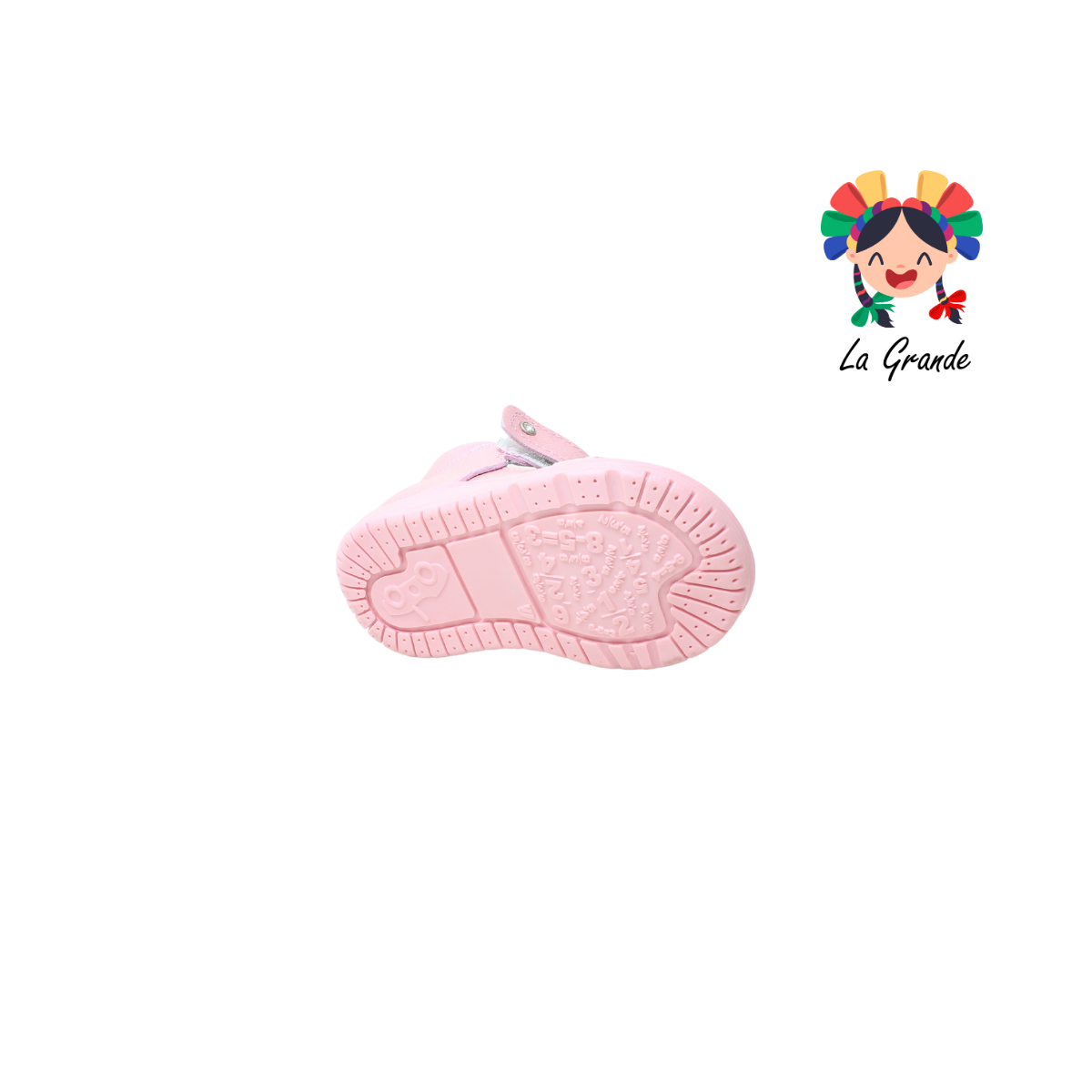326 WIZZYZ Rosa Nacarado Piel Zapato Casual para Bebé