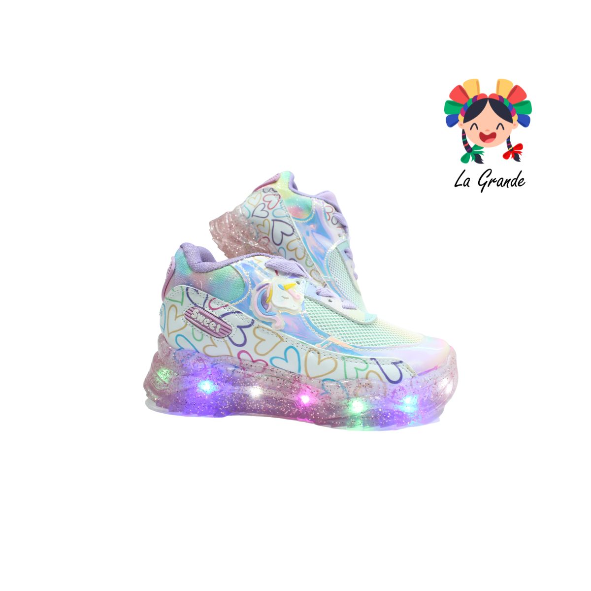 331 SWEET Multicolor Sint Tenis Casual con Luz Led para Niña