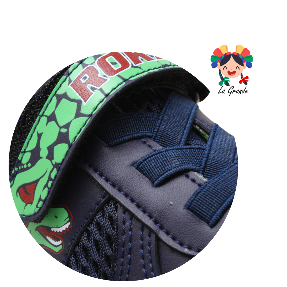 3371 ROKINO Azul Marino Tenis Casual con Luces Led para Niño y Niña