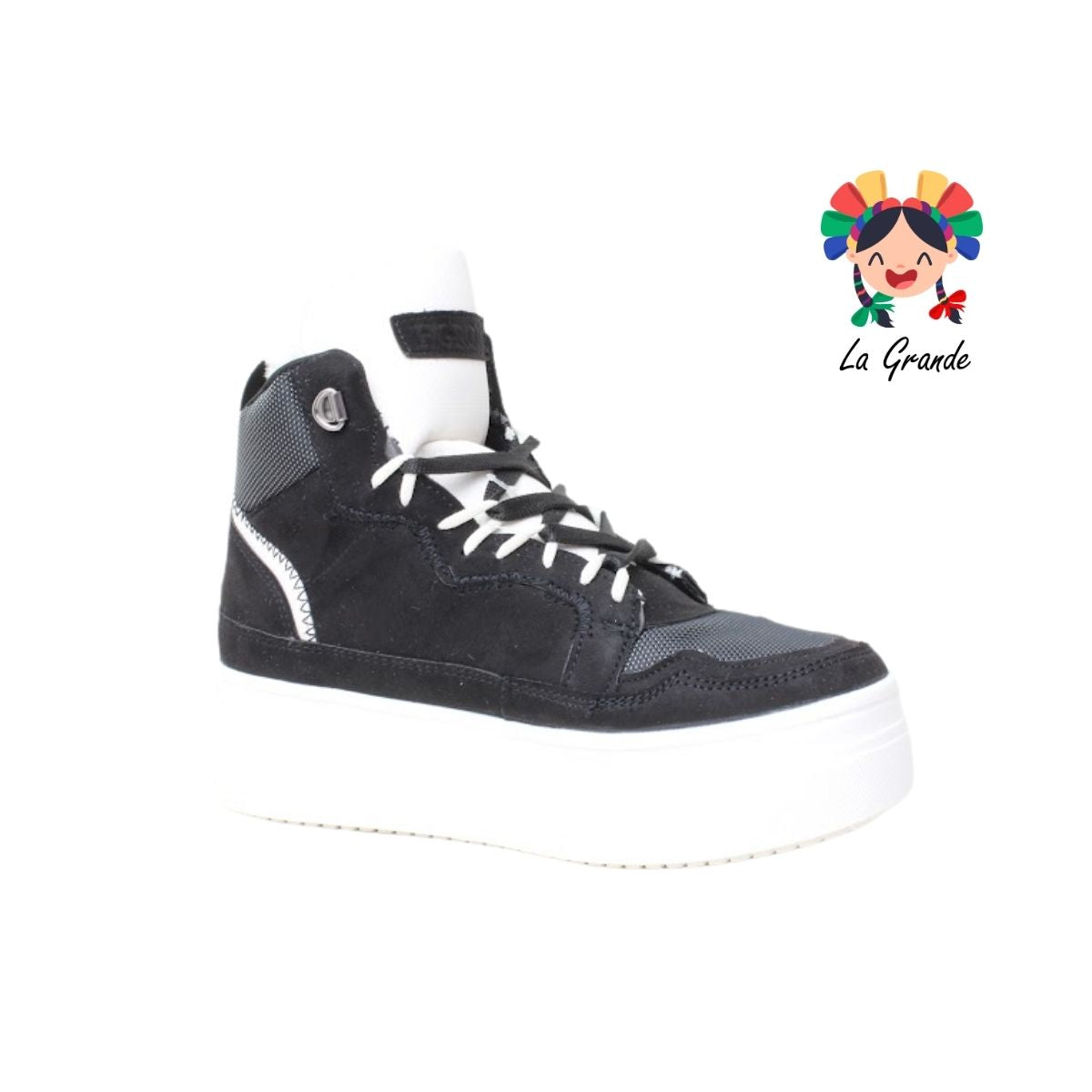 337 H-GROSS Negro Latte Bota con Peluche para Dama