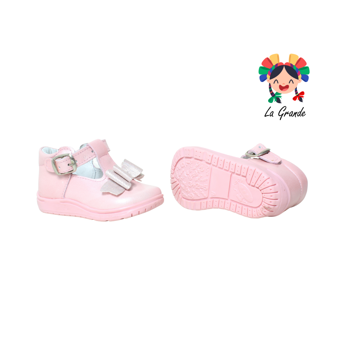 339 WIZZYZ Rosa Nacarado Zapato Casual para Bebé