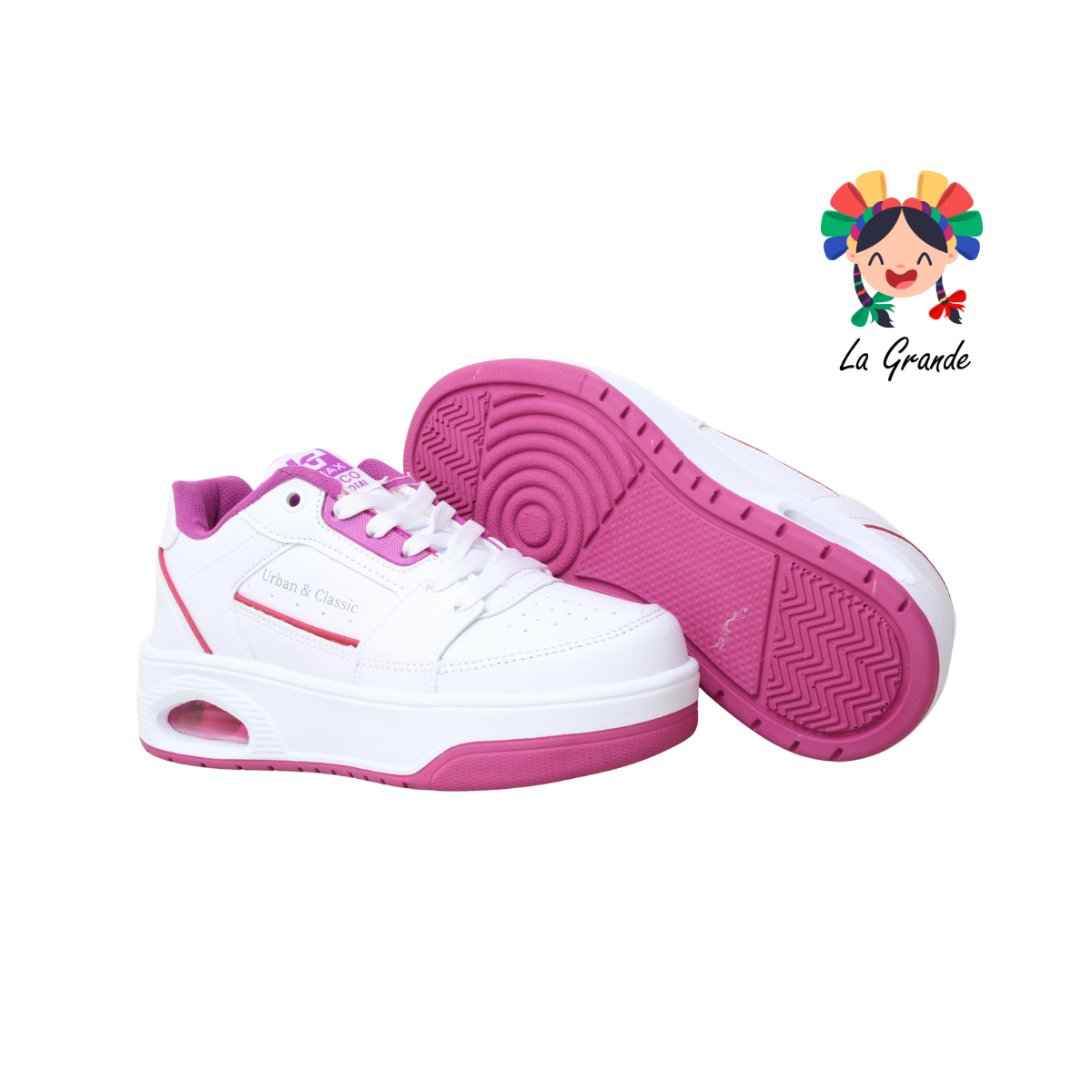 340 H-GROSS Blanco Bugambilia Tenis Deportivo con Válvula para Dama