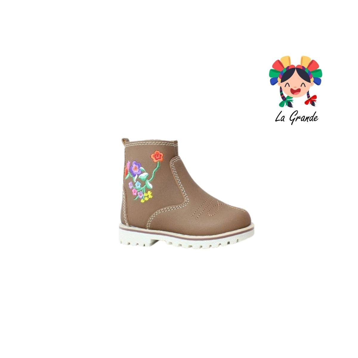340 MC QUEEN Canela Bordado Bota Casual para Bebé y Niña
