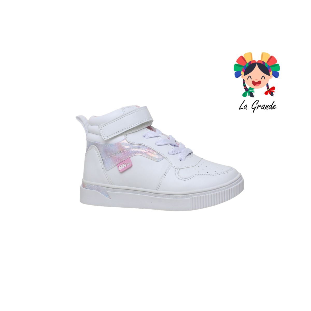 3423 ROKINO Blanco Multicolor Sint Tenis Casual para Niña y Dama
