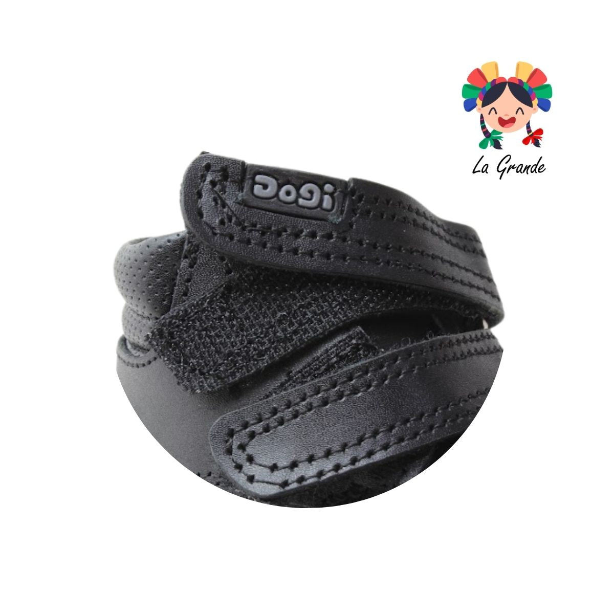 3440 DOGI Negro Piel Zapato Casual para Bebé