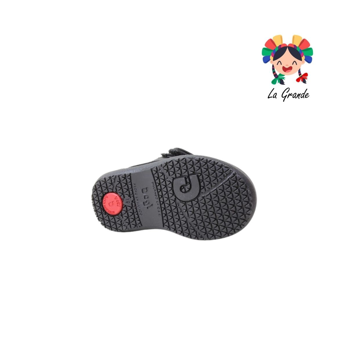 3440 DOGI Negro Piel Zapato Casual para Bebé