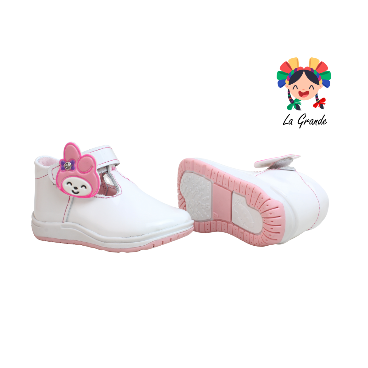 345 WIZZYZ Blanco Charol Zapato Casual para Bebé