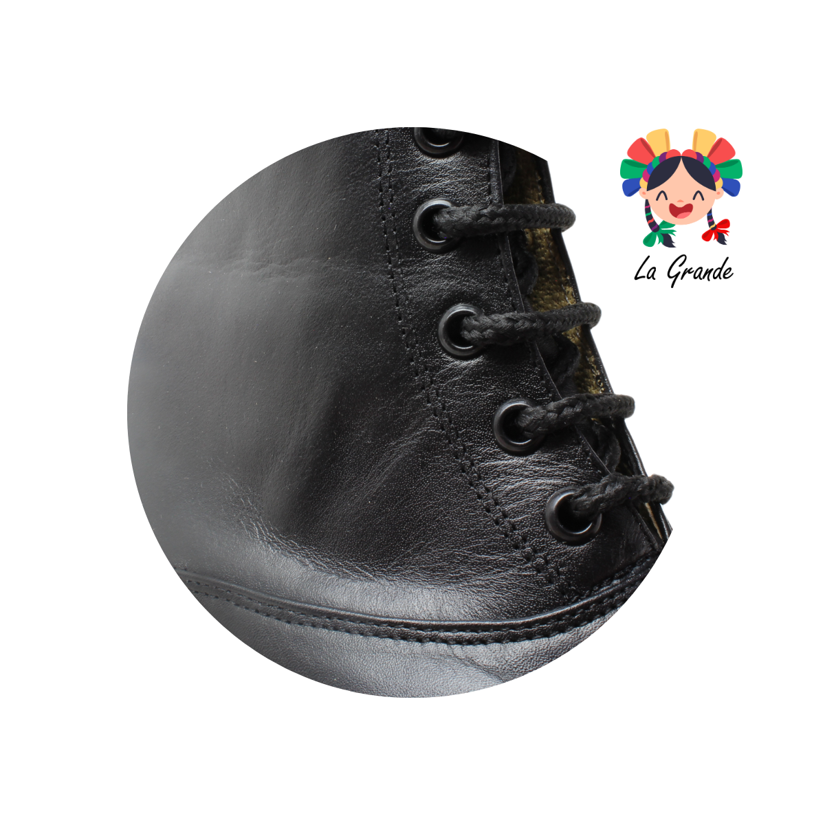 Adelita D' AIME Negro Piel Bota de Danza para Dama