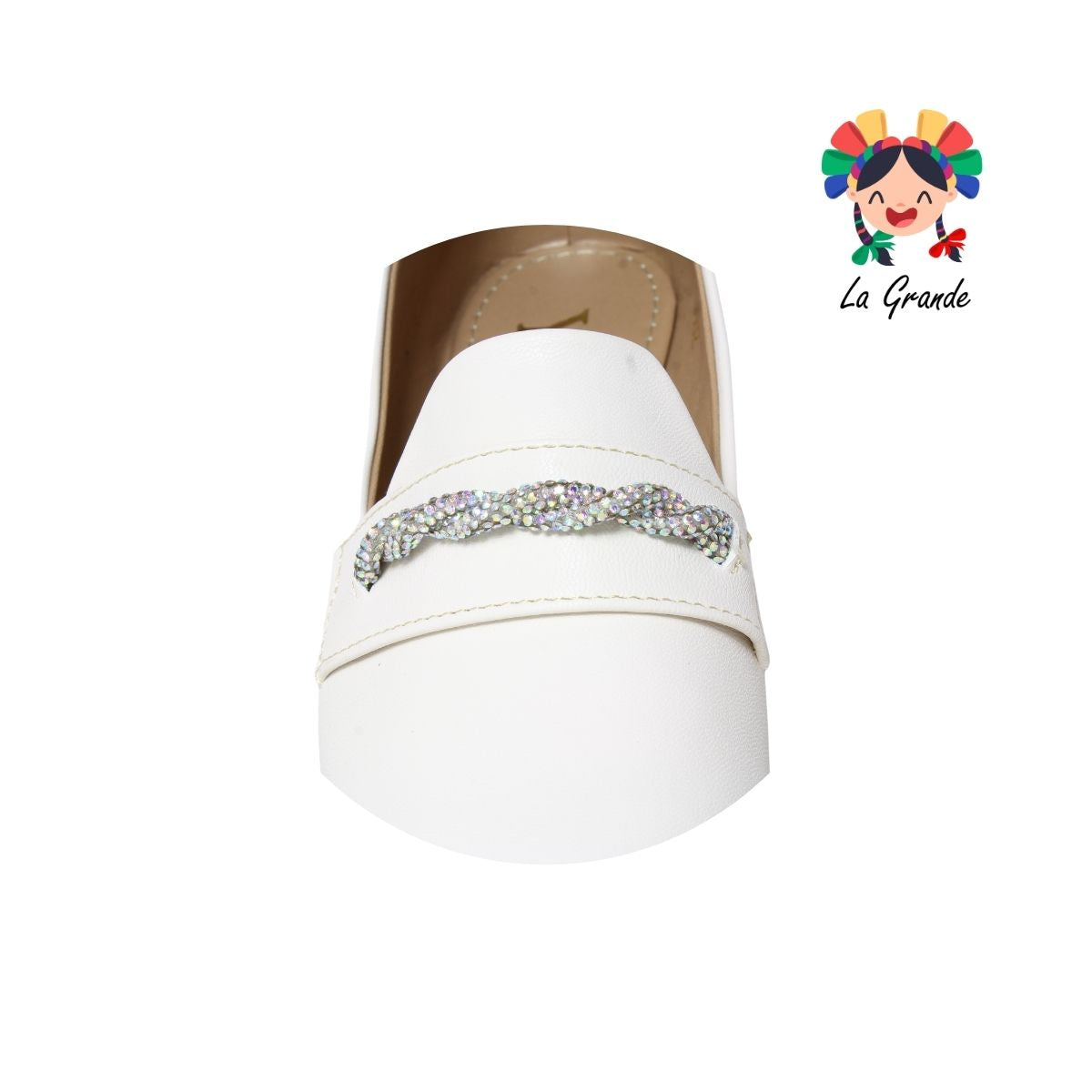 3502 YUL Latte Cabra Balerina con Pedrería para Dama