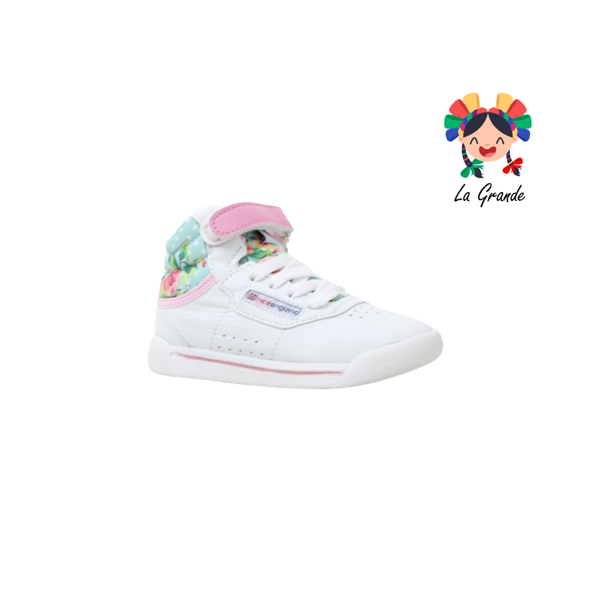 3520 SAETTA PREMIERE Bco Mta Rosa Sint Tenis Casual para Niña