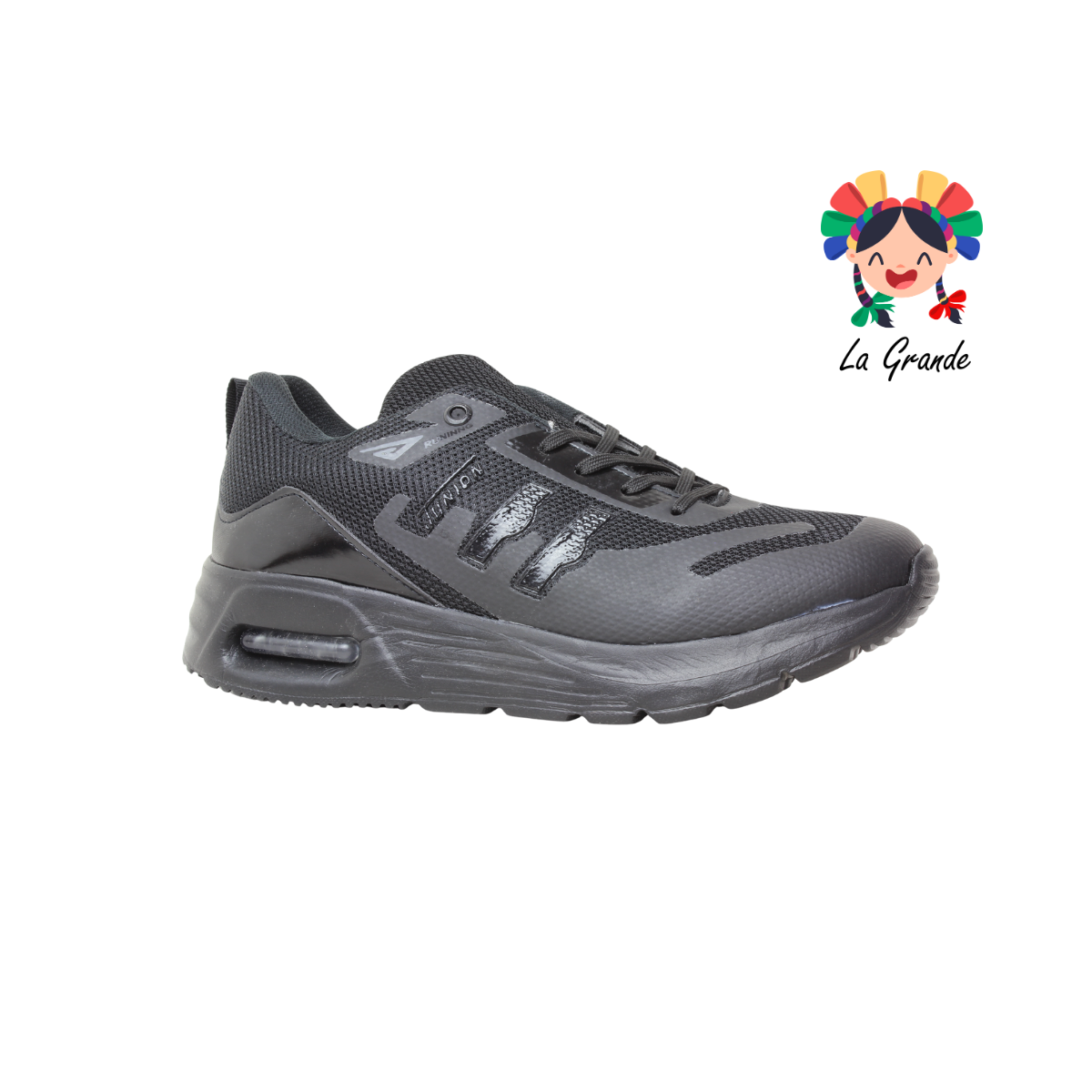 352 UNION Negro Total Tenis Deportivo con Válvula para Caballero