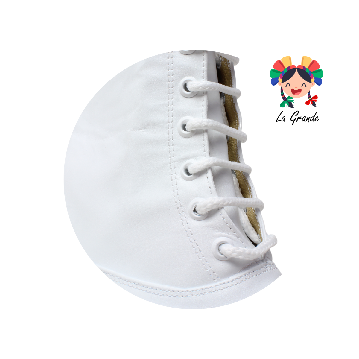 Adelita D' AIME Piel Blanco Bota de Danza para Dama